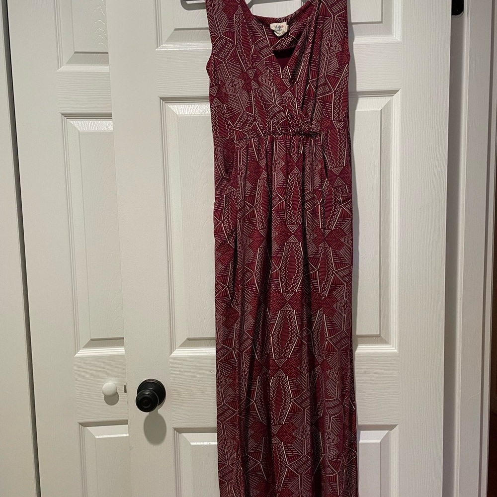 Mata Traders Women's Geometric Maxi Dress S Boho Fair Trade Hippie Babydoll Soft - Picture 2 of 11